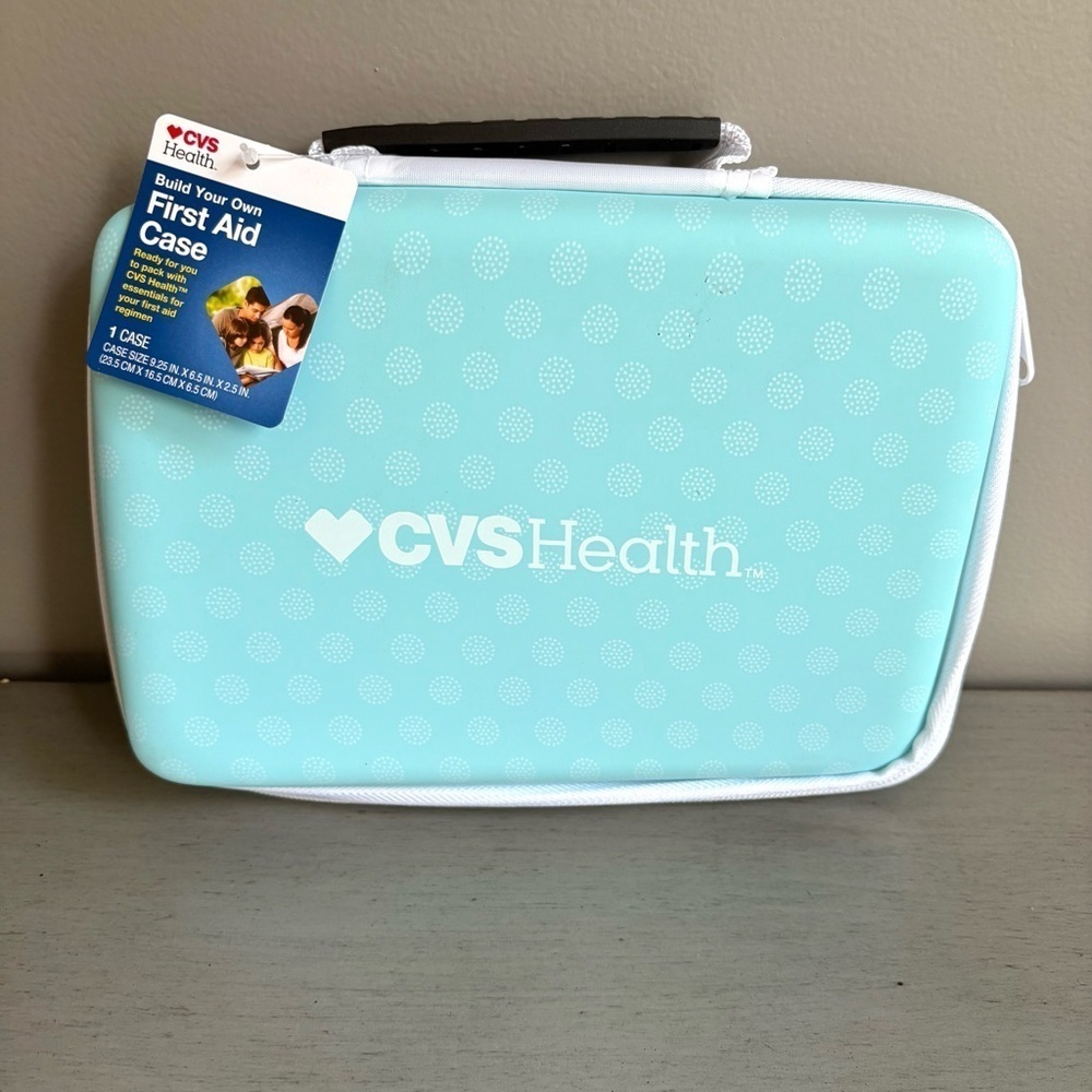 NWT CVS Health Build Your Own First Aid Case Blue 9.25” X 6.5” X 2.5”